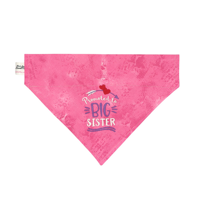 Promoted to Big Sister- Embroidered Print - Dog Bandana